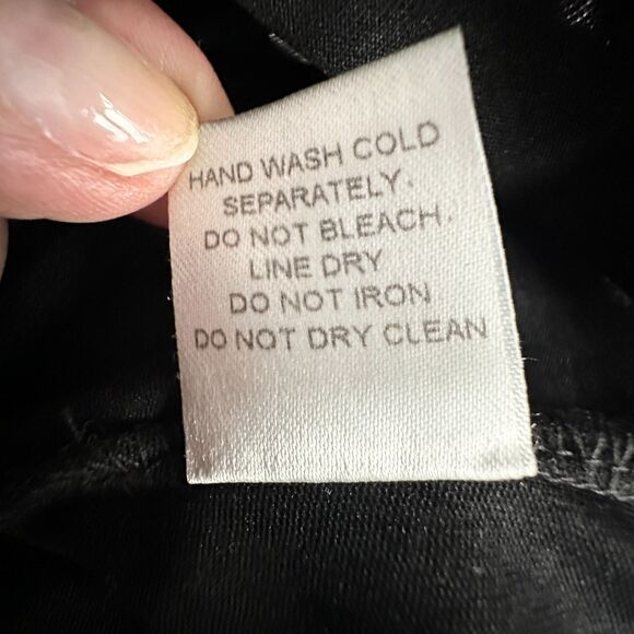 KARLIE Dress Women L Black Lace Eyelet Crochet Short Slv Sheer Boho Indie NWT - Picture 6 of 9